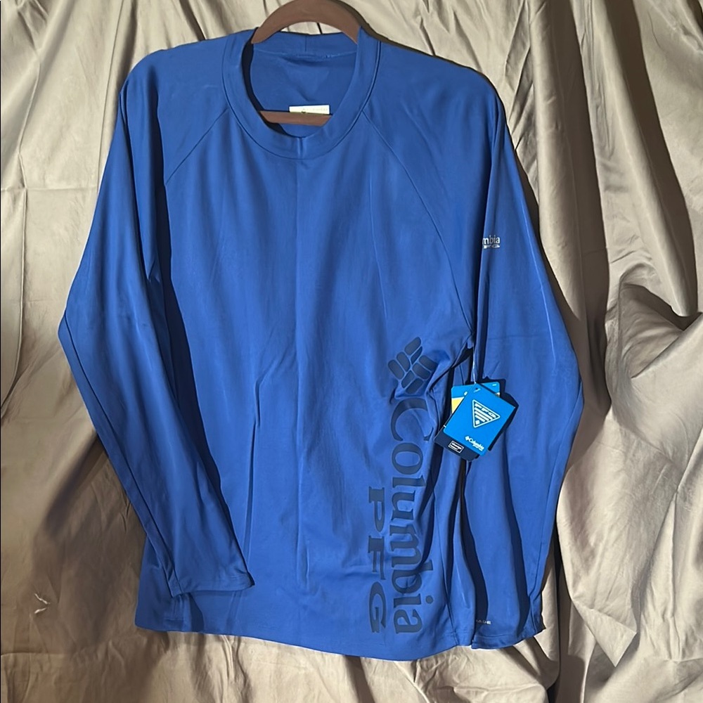 Columbia PFG Blue Long Sleeve Shirt